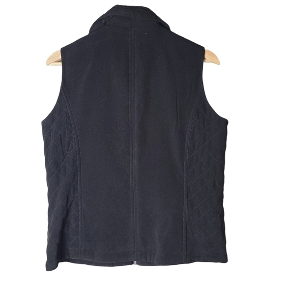 Allison Daley Petite black zip up sleeveless  vest - Picture 8 of 9